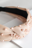 Pearl Knot Headband in Pink