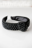 Pearl Knot Headband in Black