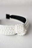 Pearl Knot Headband in White