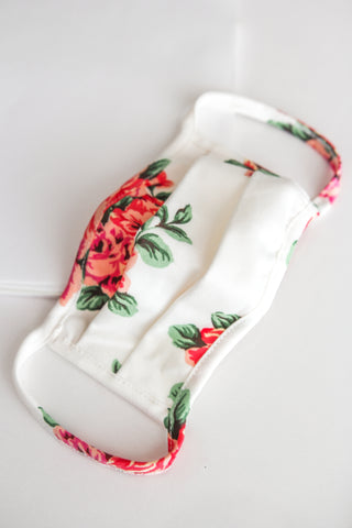 Red Floral Face Mask