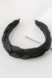 Puffy Braided Headband in Black