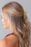 Long Bar Jaw Clip in Gold